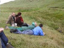 Birdwatchers on Staffa