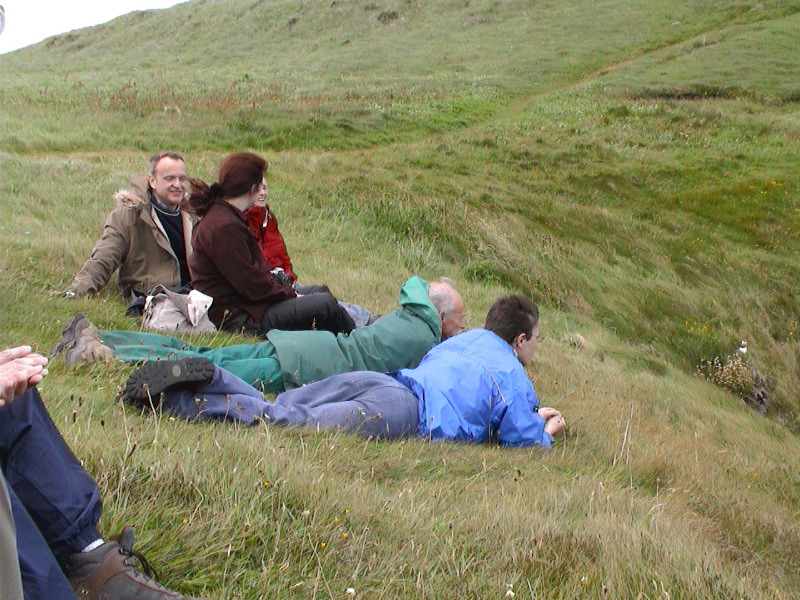 Birdwatchers on Staffa