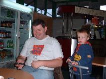 Ken and Tobias at Dundee Airport Caf&eacute;
