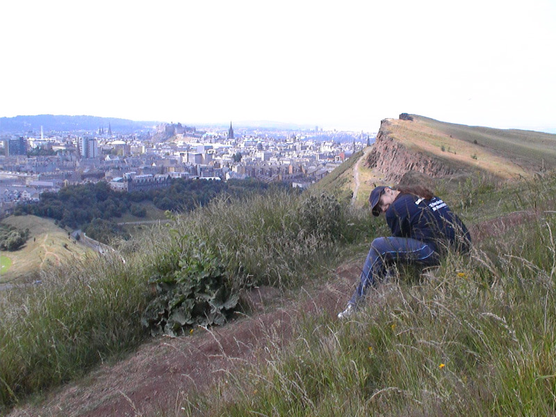 Sue - Arthurs Seat - Heading Down