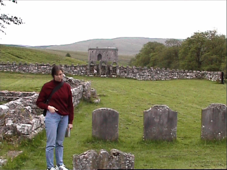 Sue at Hermitage Castle