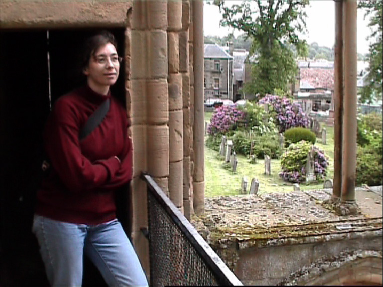 Sue at Jedburgh Abbey