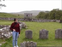 Sue at Hermitage Castle
